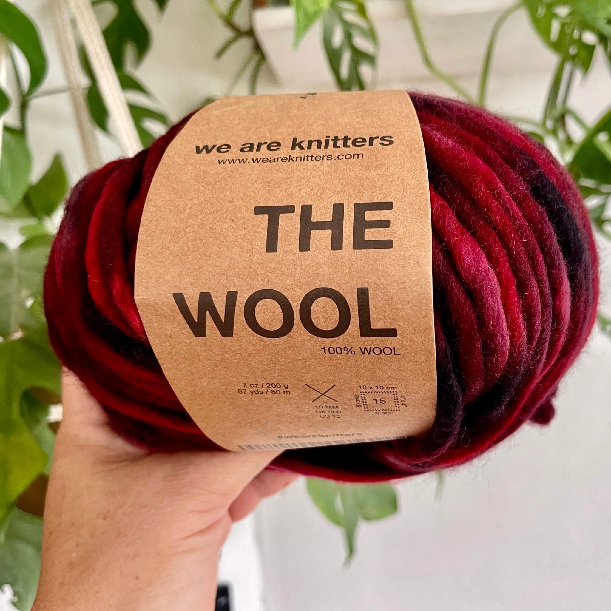 Klubíčko vlněné příze The Wool - Bordeux